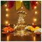 Brass Shiva Lingam Tripindi Shivling with Sheshnag for Hindu Festive Pooja Maha Shivratri Indian Puja Home Temple Mandir Decor - Lord Shiva Om Sculpture (5.5 Inch)